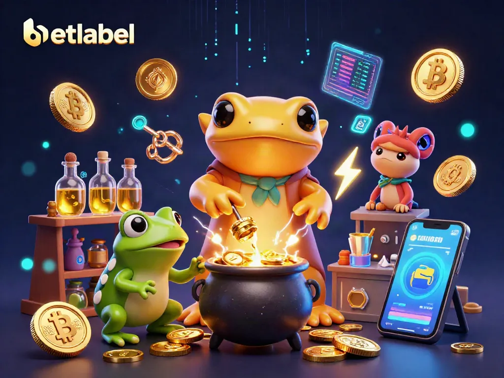 Place your bets at betlabel with a magical alchemist scene rich in gold and crypto elements.
